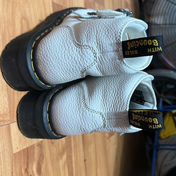 Doc Martens Devin Flower Buckle Leather Platform Boots - Picture 3 of 6